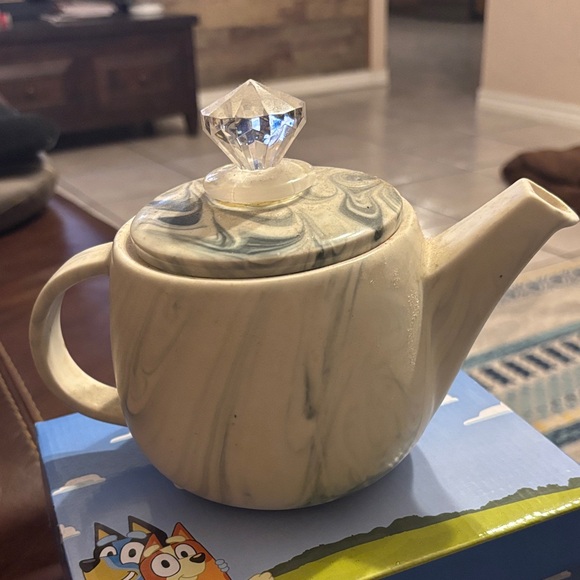 Cost Plus World Market Other - World Market Marbled Ceramic Teapot with Crystal Knob